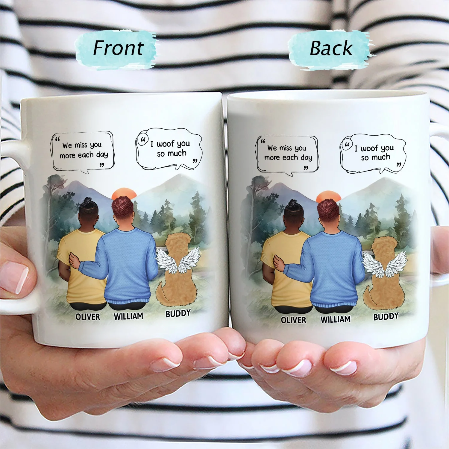 I Miss You - Memorial Gift For Dog Lovers, Dog Mom, Dog Dad - Personalized Mug - Image 2