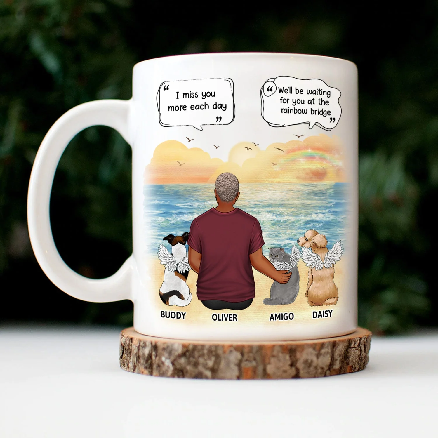 I Miss You - Memorial Gift For Dog Lovers, Dog Mom, Dog Dad - Personalized Mug - Image 3