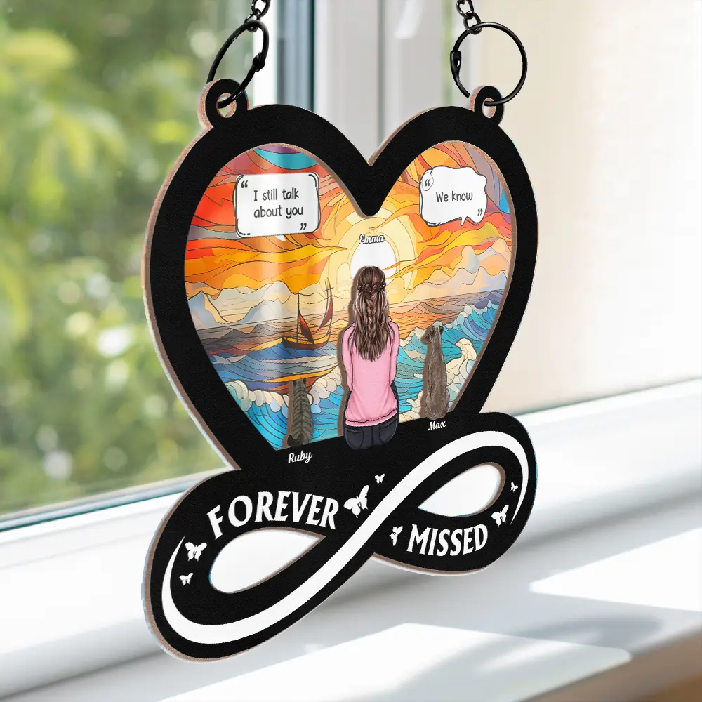I Miss You - Personalized Window Hanging Suncatcher Ornament - Image 3