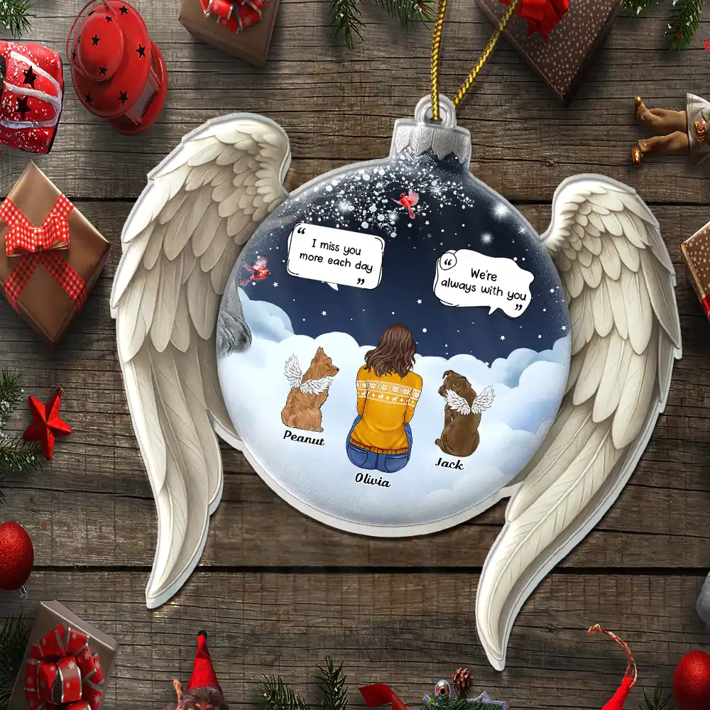 I Miss You Pet Memorial - Personalized Custom Shaped Acrylic Ornament - Image 5
