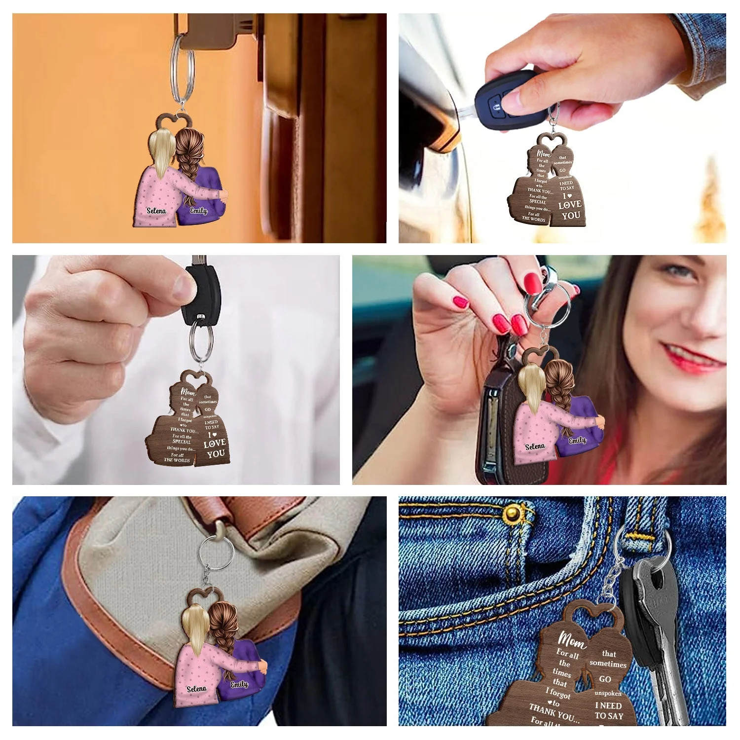 I Need To Say I Love You - Loving, Birthday Gift For Mom, Mother, Grandma, Grandmother - Personalized Cutout Wooden Keychain 2 Sides - Image 6