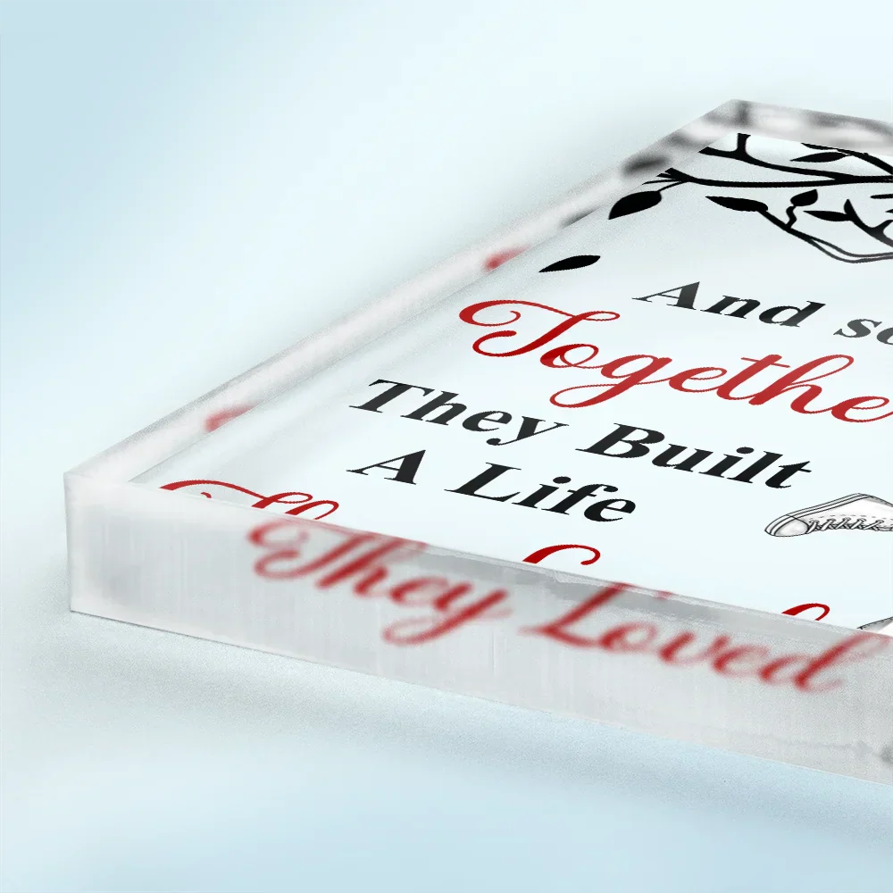 I Never Want To Stop Making Memories With You - Personalized Square Shaped Acrylic Plaque - Image 3
