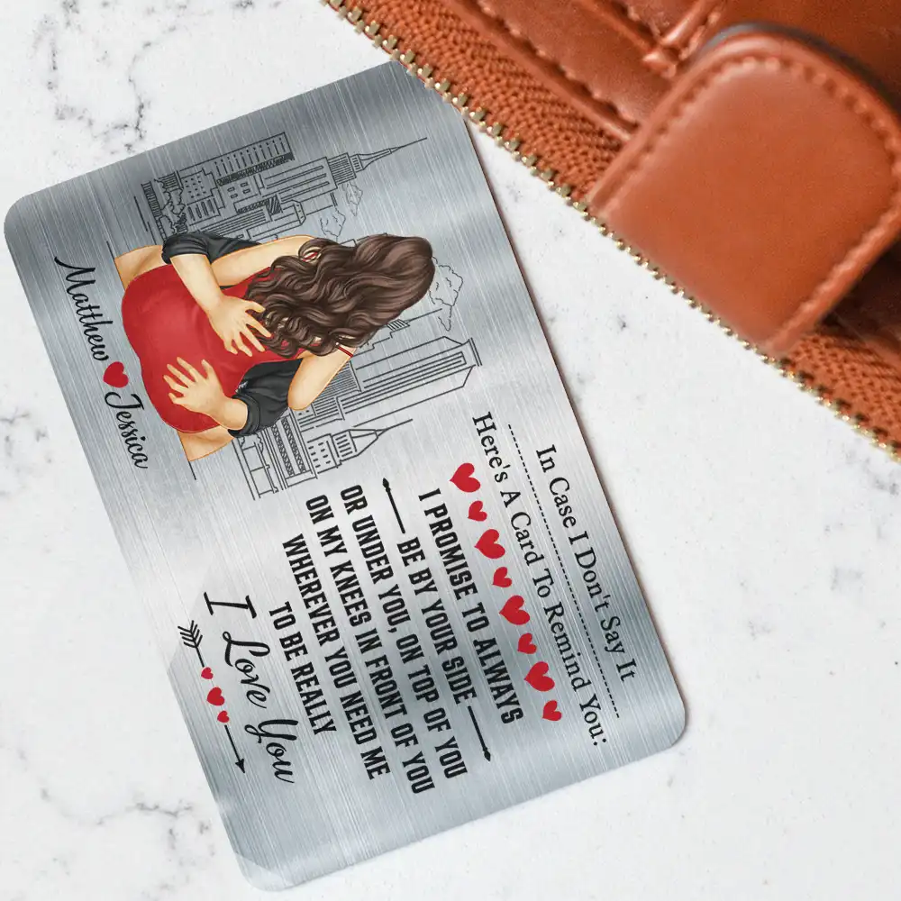 I Promise To Always Be By Your Side - Personalized Aluminum Wallet Card - Image 3