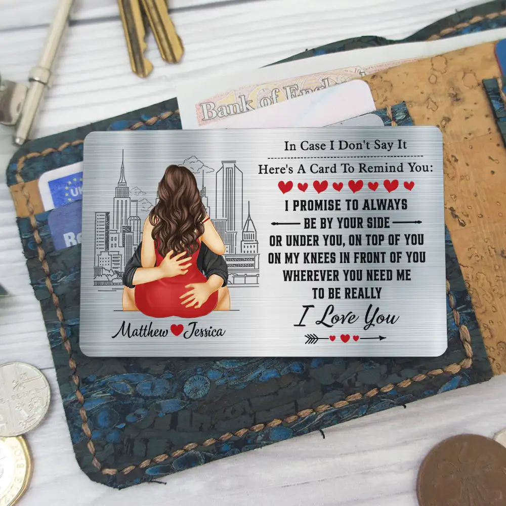 I Promise To Always Be By Your Side - Personalized Aluminum Wallet Card - Image 6