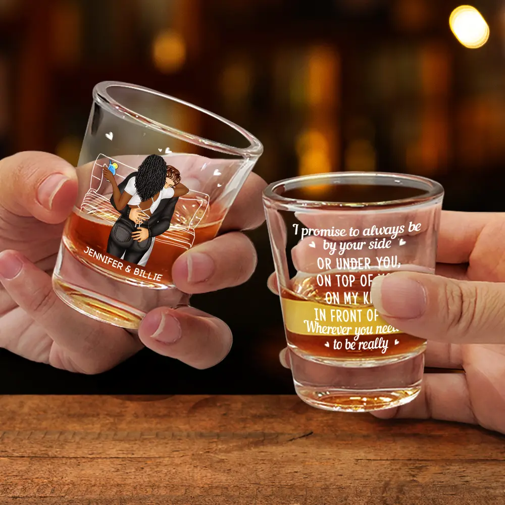 I Promise To Always Be By Your Side - Personalized Shot Glass - Image 2