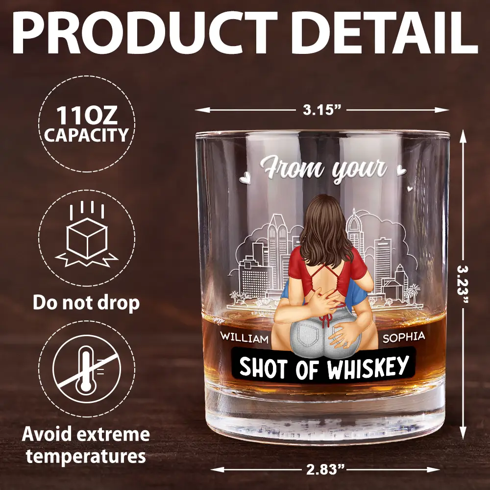 I Promise To Always Be By Your Side - Personalized Whiskey Glass - Image 5