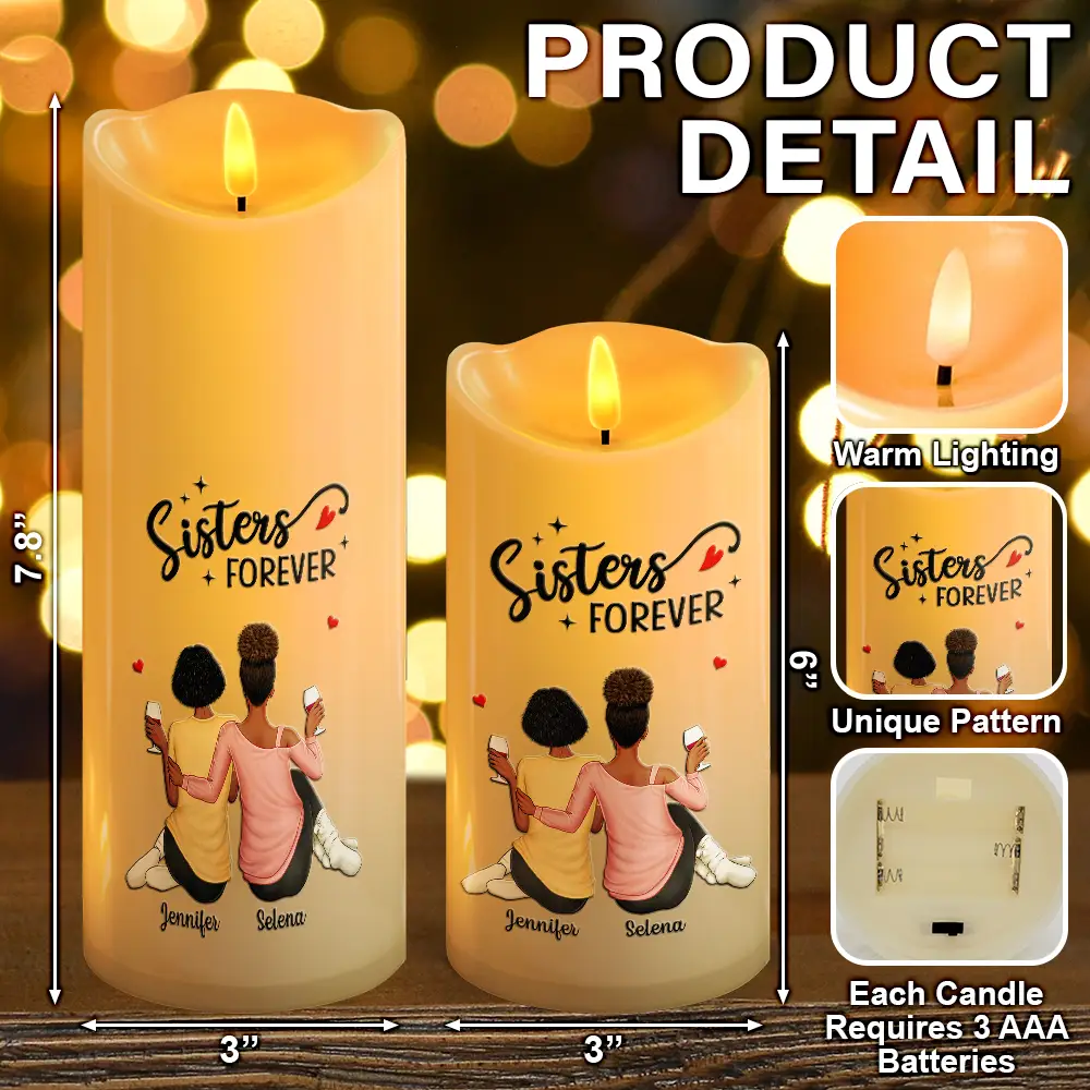 I Promise You Won't Have To Face Them Alone - Personalized Flameless LED Candle - Image 5
