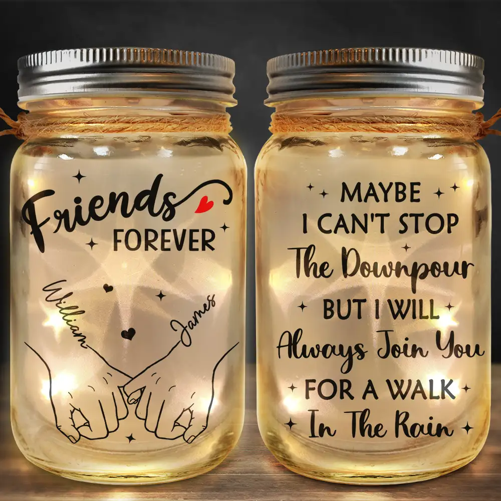 I Promise You Won't Have To Face Them Alone - Personalized Mason Jar Light - Image 2