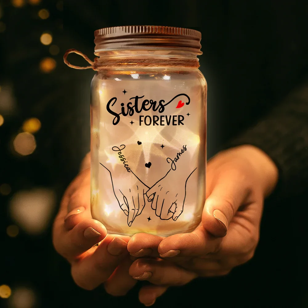 I Promise You Won't Have To Face Them Alone - Personalized Mason Jar Light - Image 3