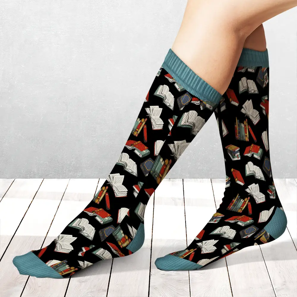 I Really Do Need All These Books - Personalized Socks - Image 3