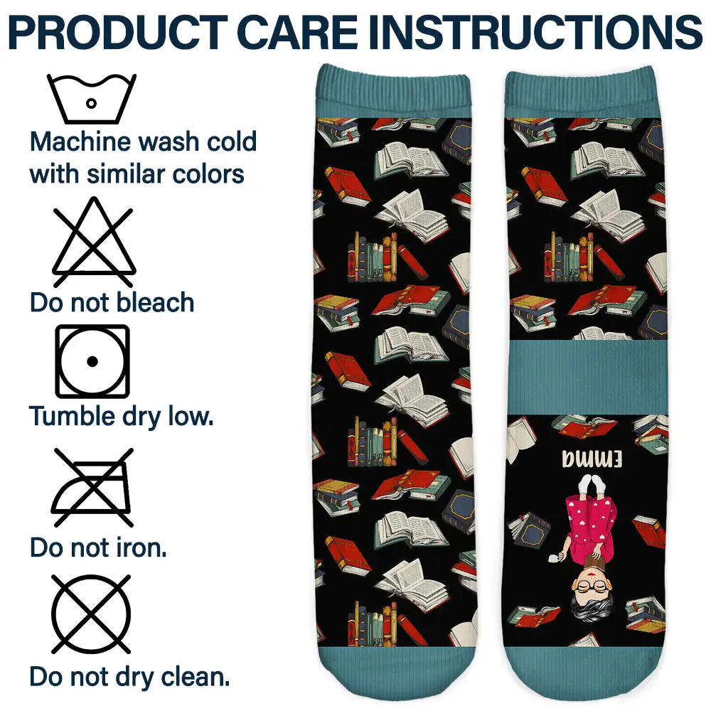 I Really Do Need All These Books - Personalized Socks - Image 6