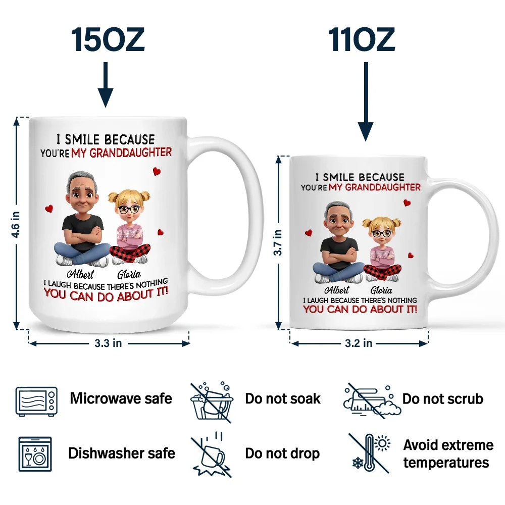 I Smile Because You Are My Daughter - Personalized Mug - Image 4