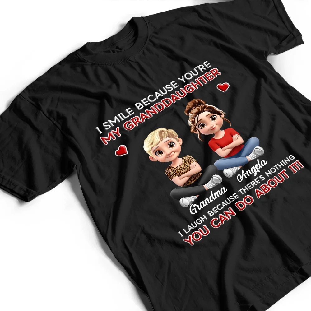 I Smile Because You Are My Daughter Son - Personalized T Shirt - Image 3