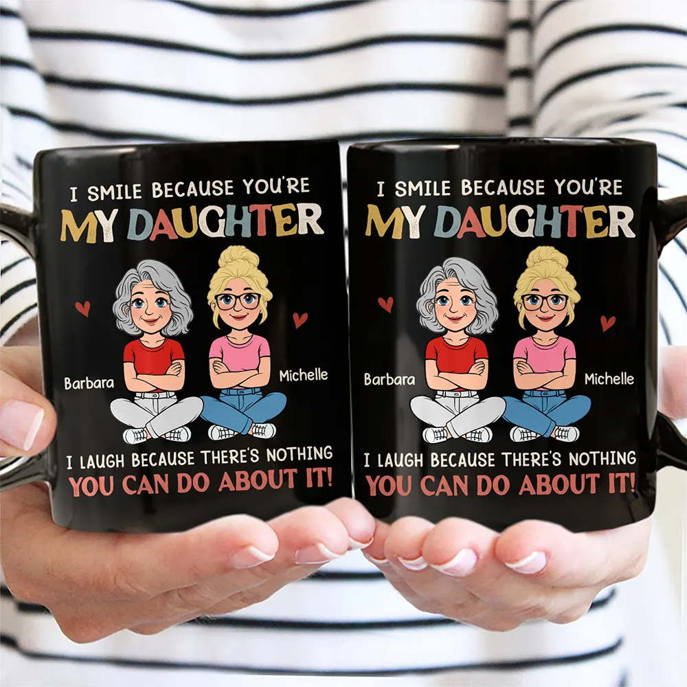 I Smile Because You Are My Daughter Son Retro - Personalized Mug - Image 3