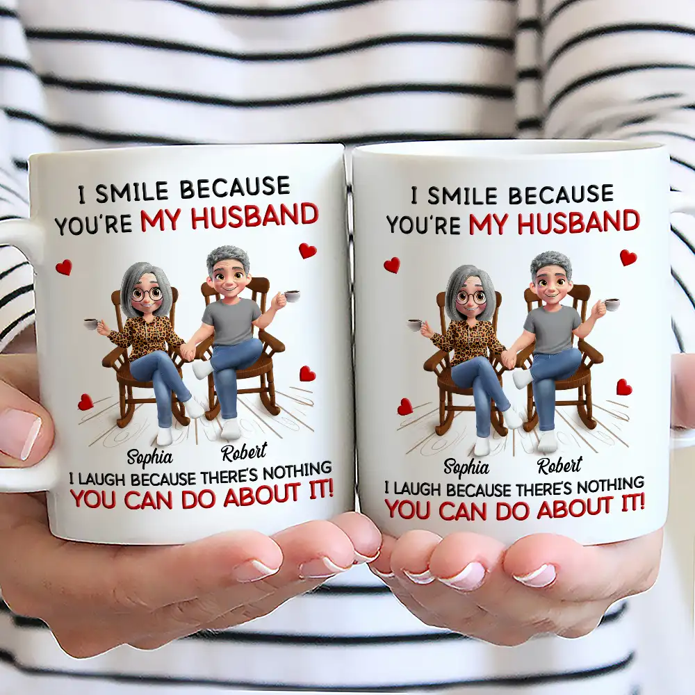 I Smile Because You Are My Husband - Personalized Mug - Image 2