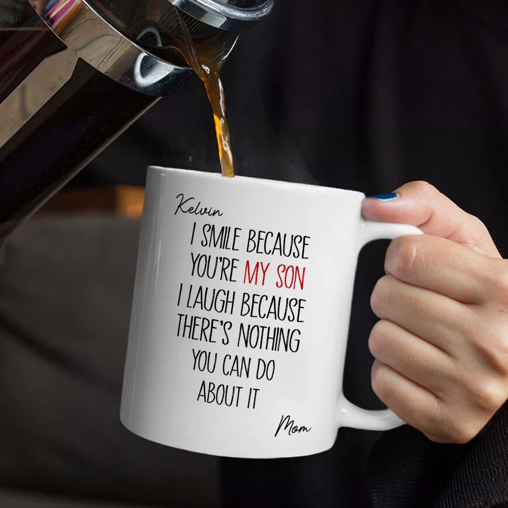 I Smile Because You Are My Son Daughter - Personalized Mug - Image 5