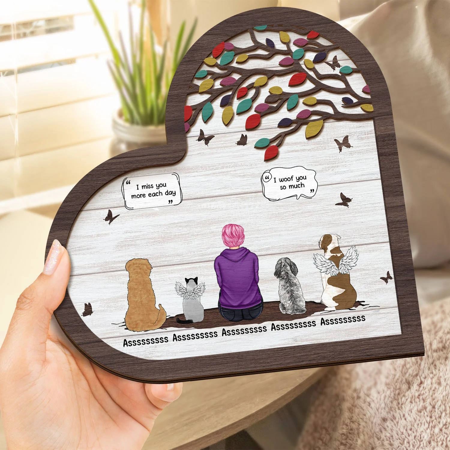 I Still Talk About You - Memorial Gift For Pet Lovers - Personalized 2-Layered Wooden Plaque With Stand - Image 4
