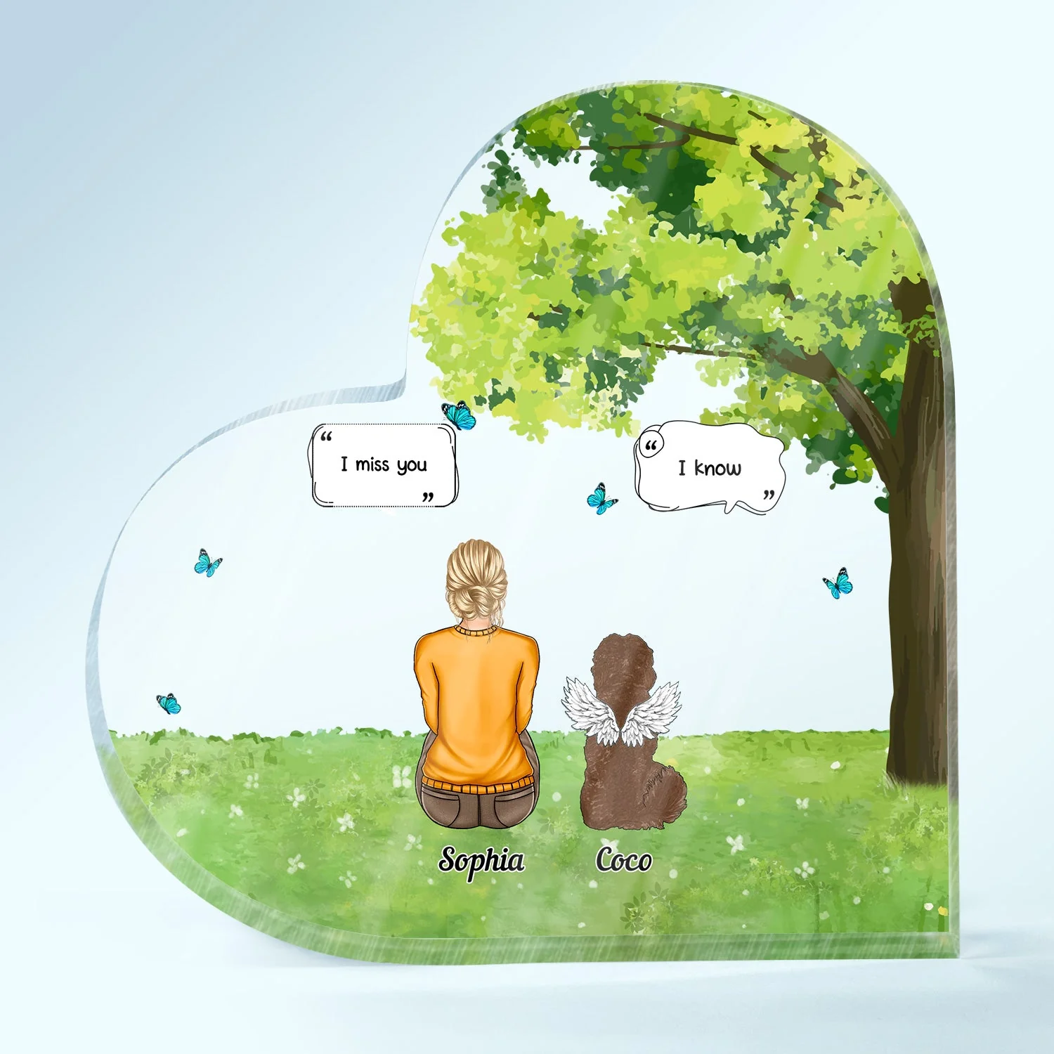 I Still Talk About You - Memorial Gift For Pet Lovers - Personalized Heart Shaped Acrylic Plaque - Image 2