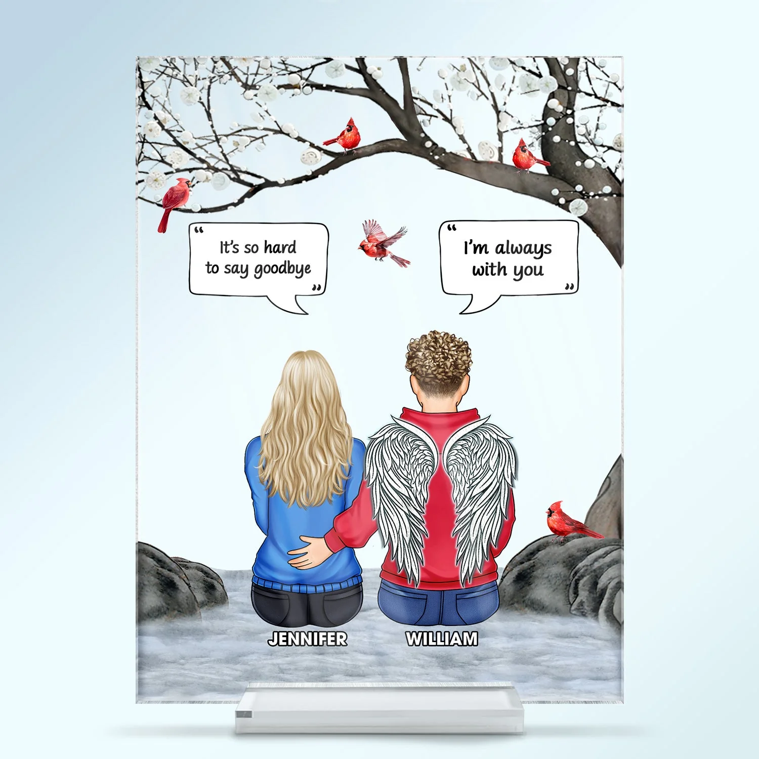 I Still Talk About You - Memorial Gift - Personalized Vertical Rectangle Acrylic Plaque - Image 2