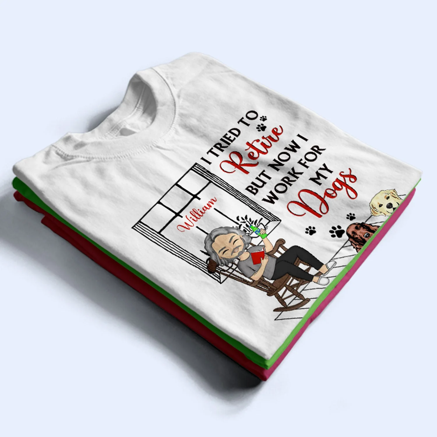 I Tried To Retire - Gift For Dog And Cat Lovers - Personalized Custom T Shirt - Image 2