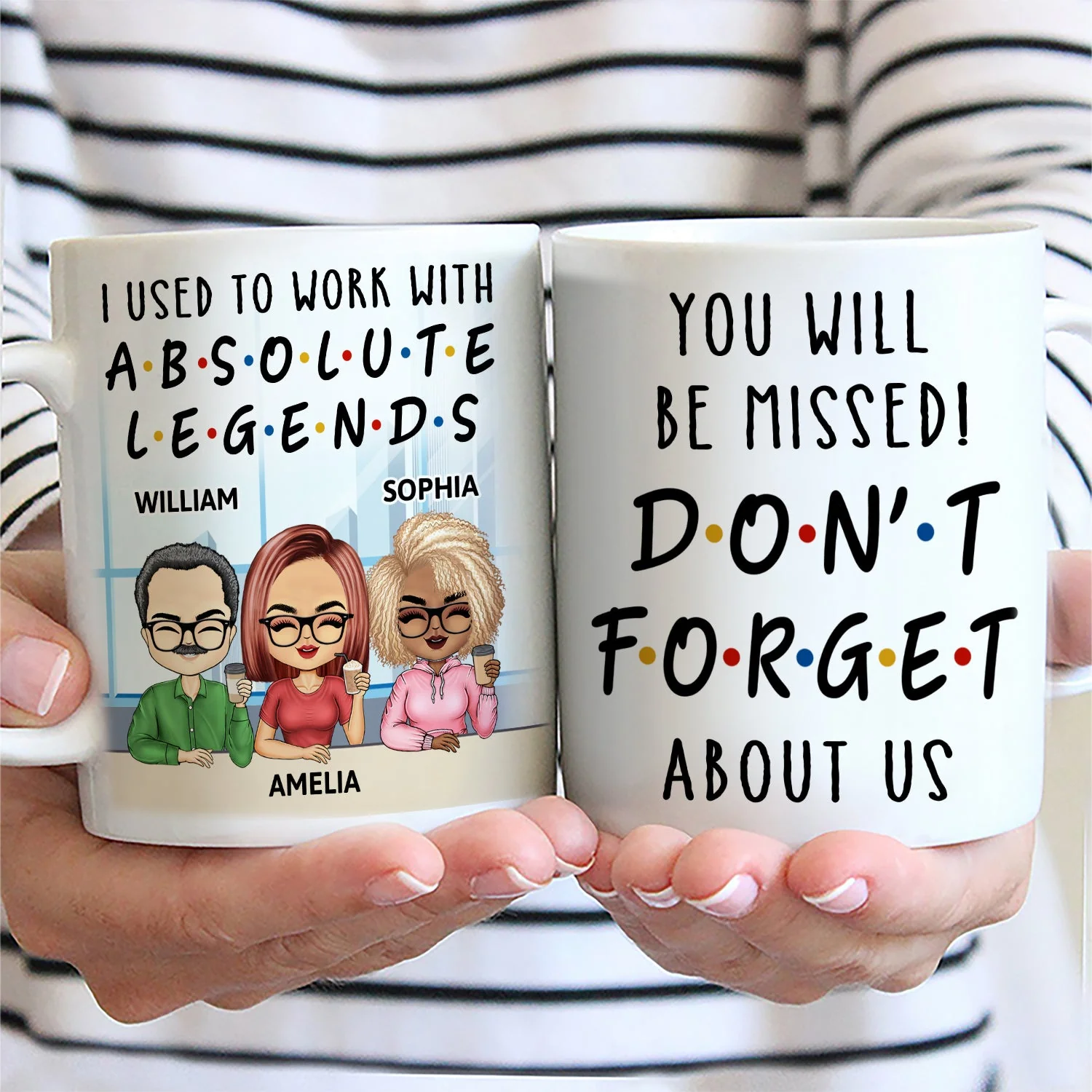 I Used To Work With Absolute Legends - Funny, Anniversary, Birthday Gifts For Colleagues, Coworker, Besties - Personalized Custom Mug - Image 2