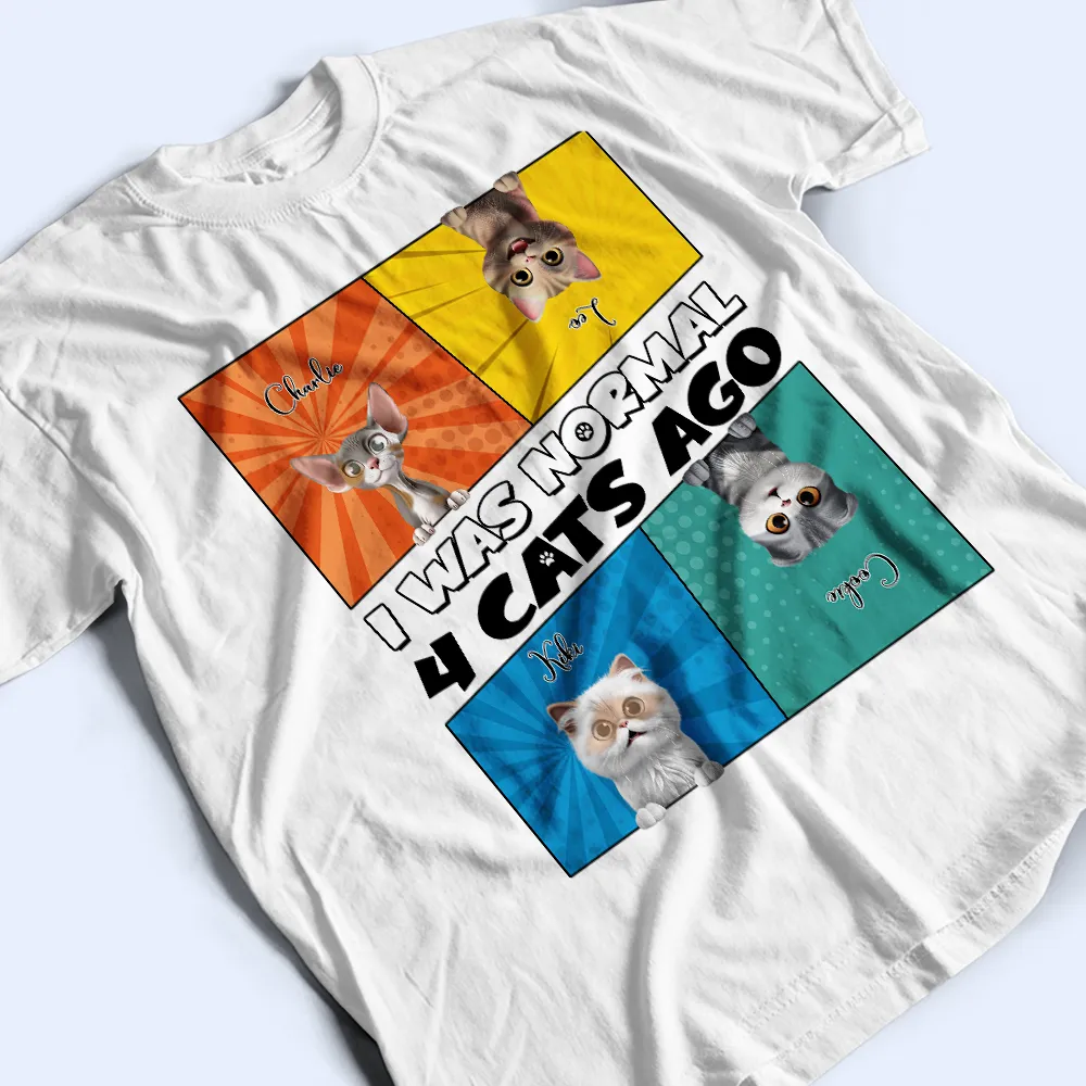 I Was Normal 3 Cats Ago - Personalized T Shirt - Image 3