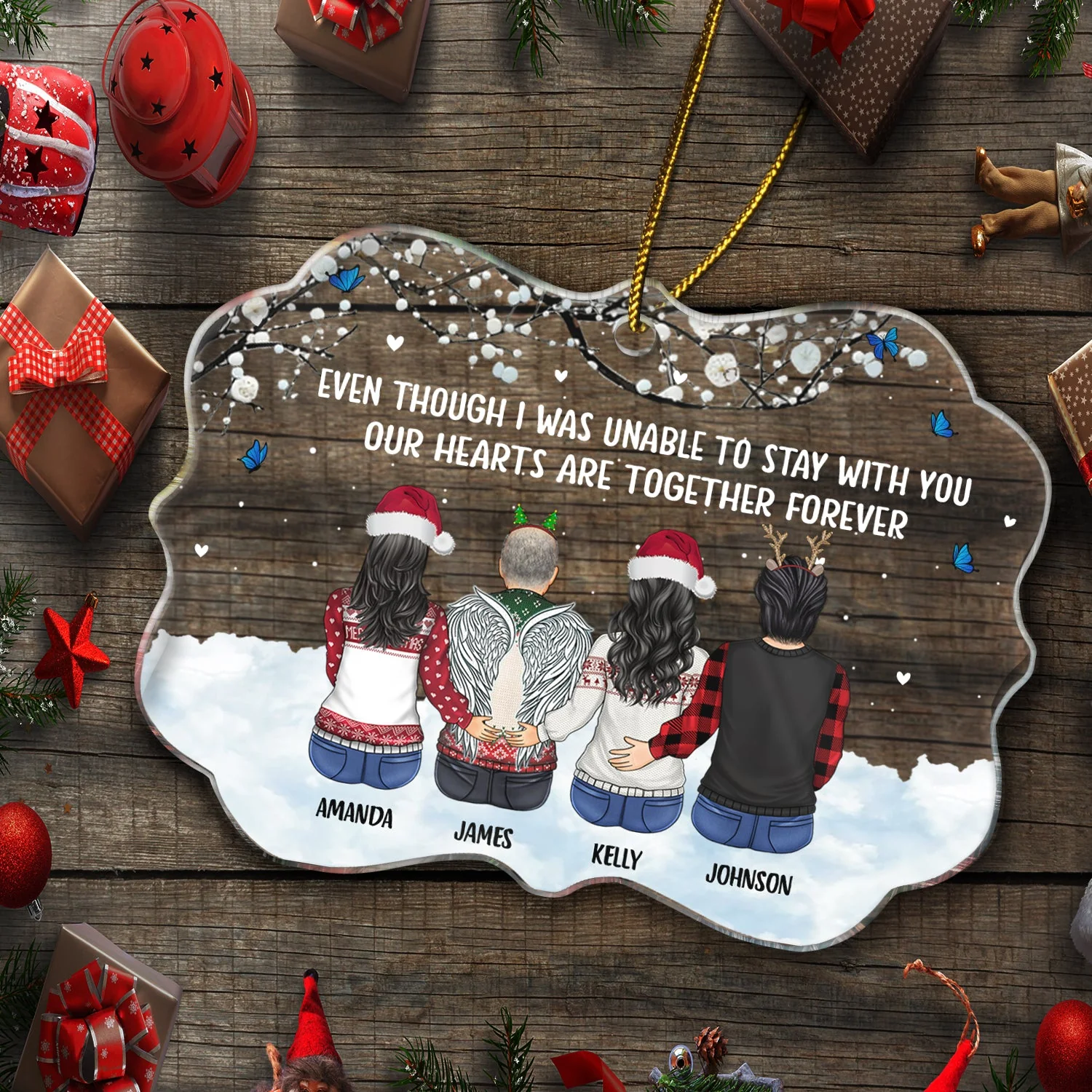 I Was Unable To Stay With You - Memorial Christmas Gift For Family - Personalized Medallion Acrylic Ornament - Image 5