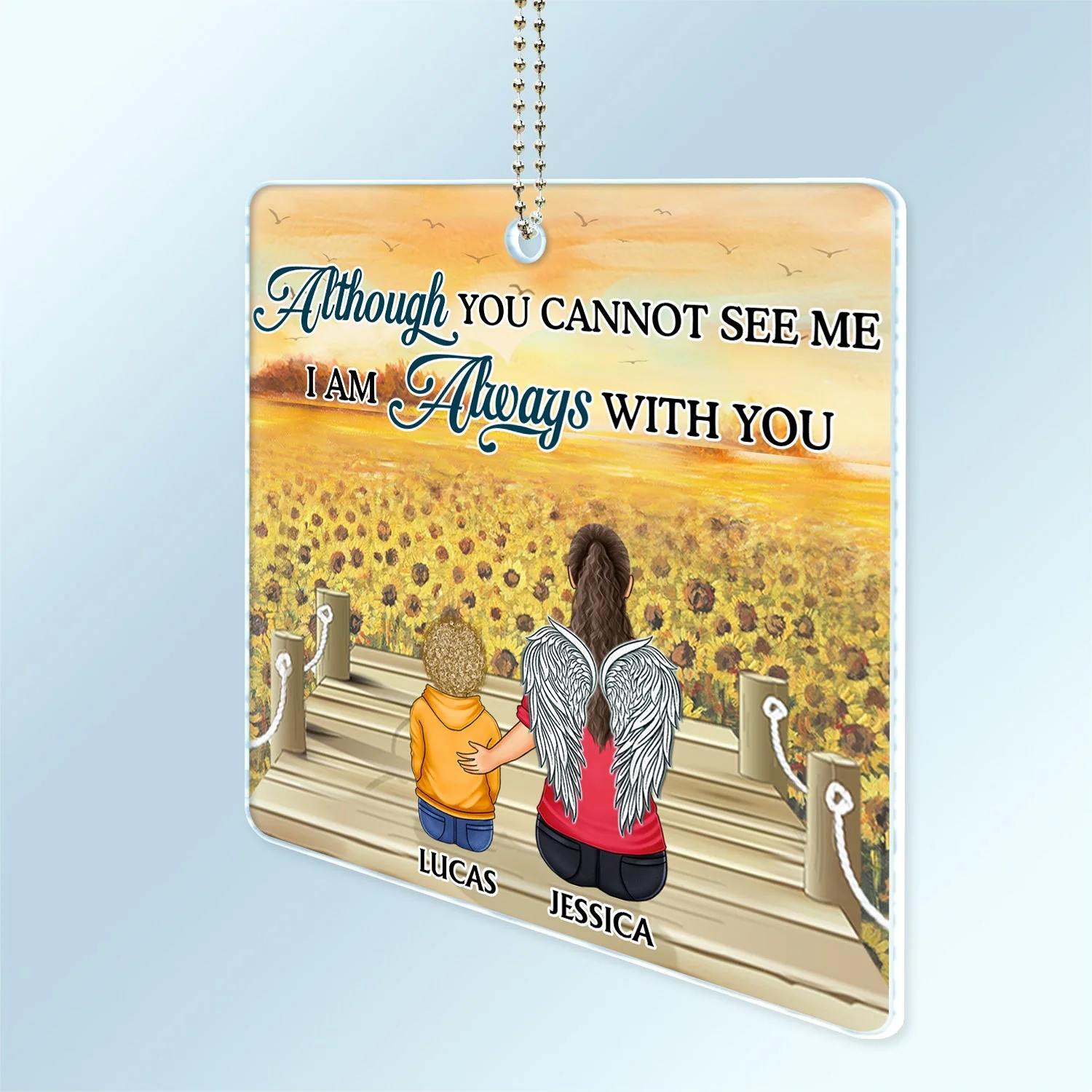 I Will Carry You Until I Can See You Again - Memorial Gift For Family - Personalized Acrylic Car Hanger - Image 2