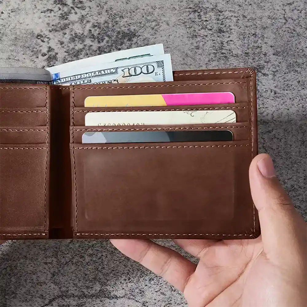 I Will Protect You - Personalized Leather Wallet - Image 5