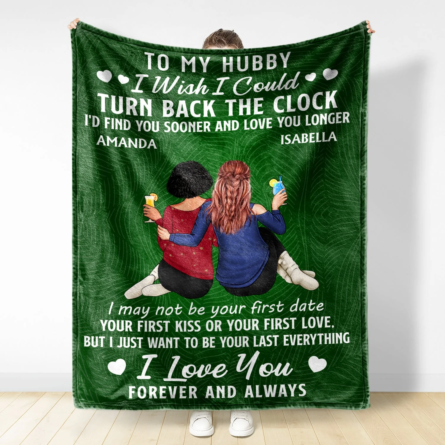 I Wish I Could Turn Back The Clock - Anniversary, Loving Gift For Couples, Husband, Wife - Personalized Fleece Blanket - Image 2