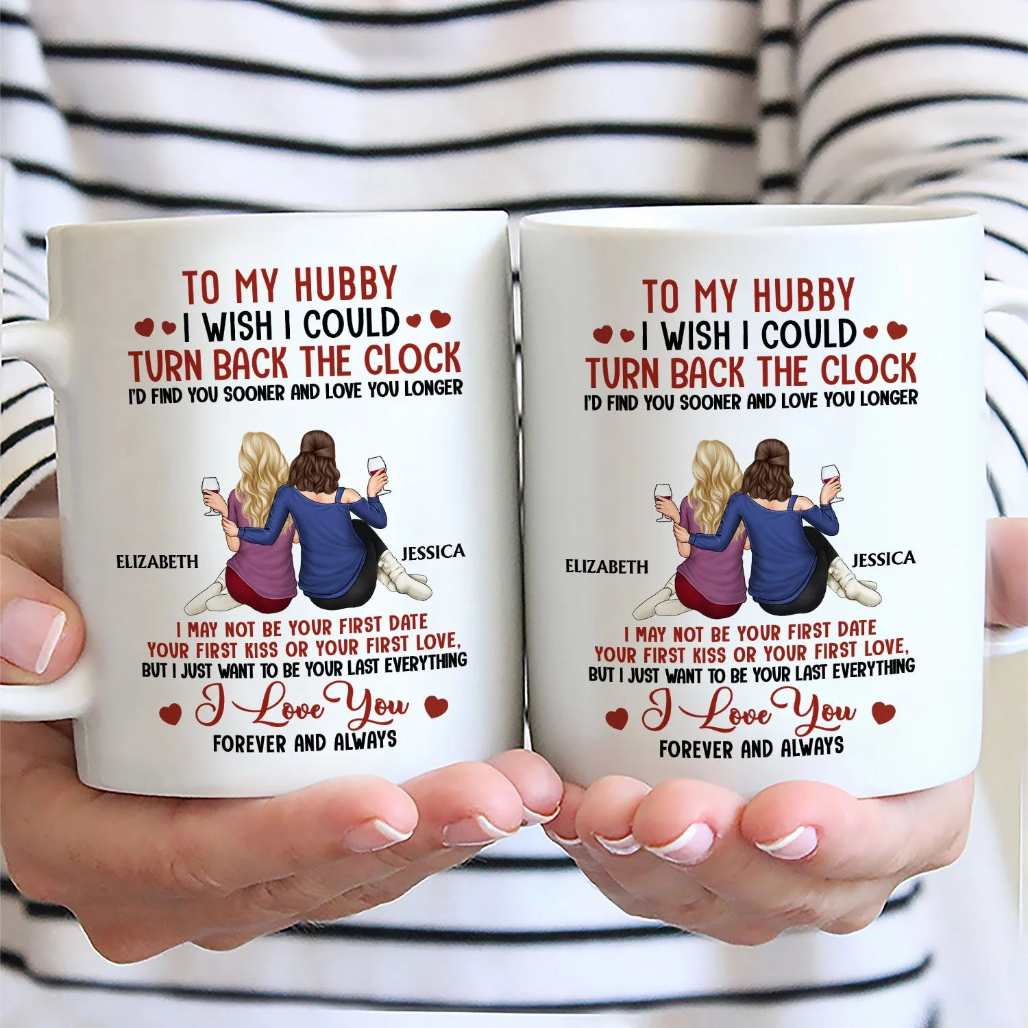I Wish I Could Turn Back The Clock - Anniversary, Loving Gift For Couples, Husband, Wife - Personalized Mug - Image 2