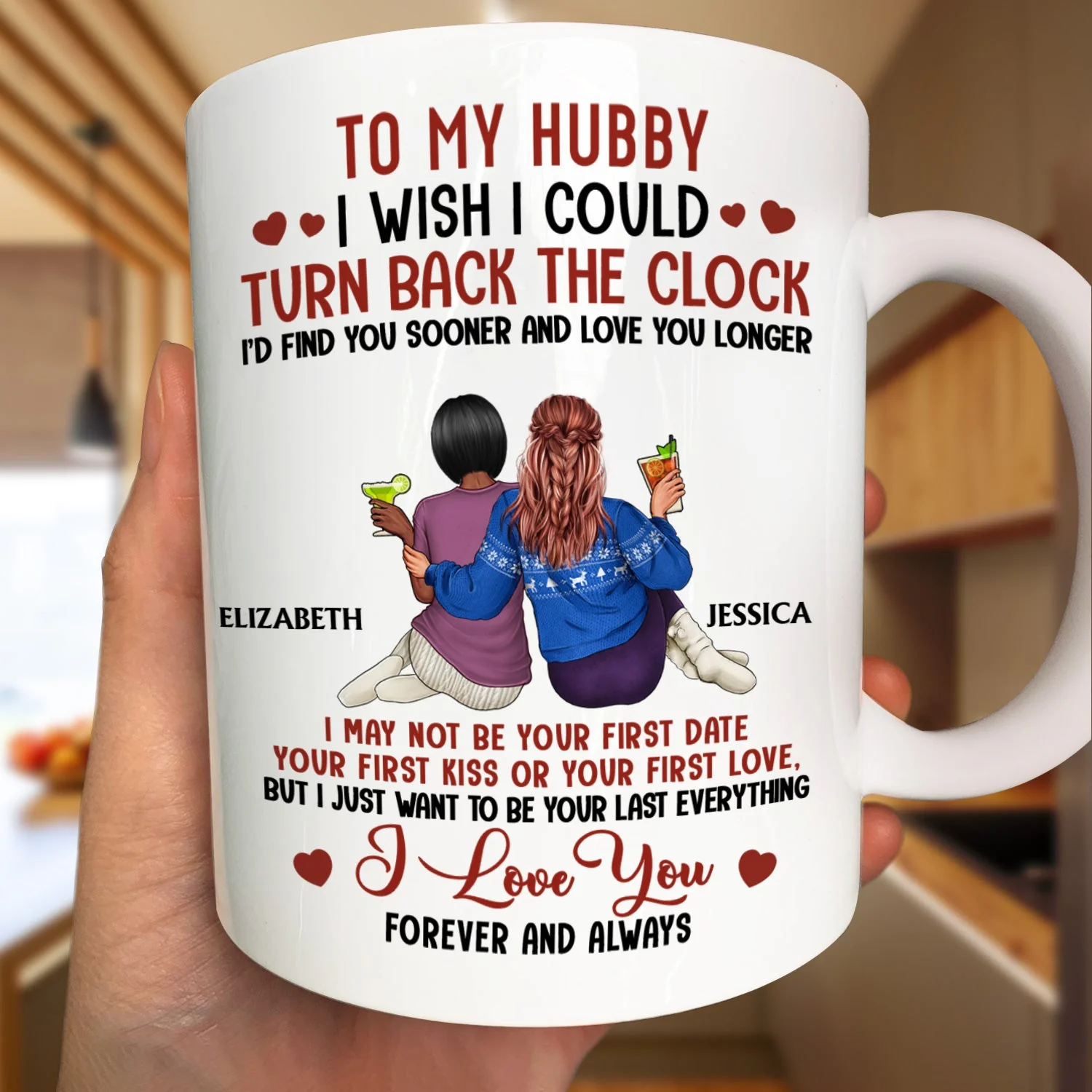 I Wish I Could Turn Back The Clock - Anniversary, Loving Gift For Couples, Husband, Wife - Personalized Mug - Image 3