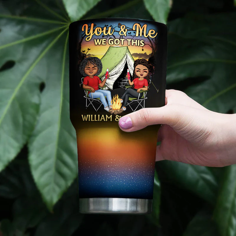 I Wish I Could Turn Back The Clock Husband Wife - Gift For Camping Couples - Personalized Custom 30 Oz Tumbler - Image 4