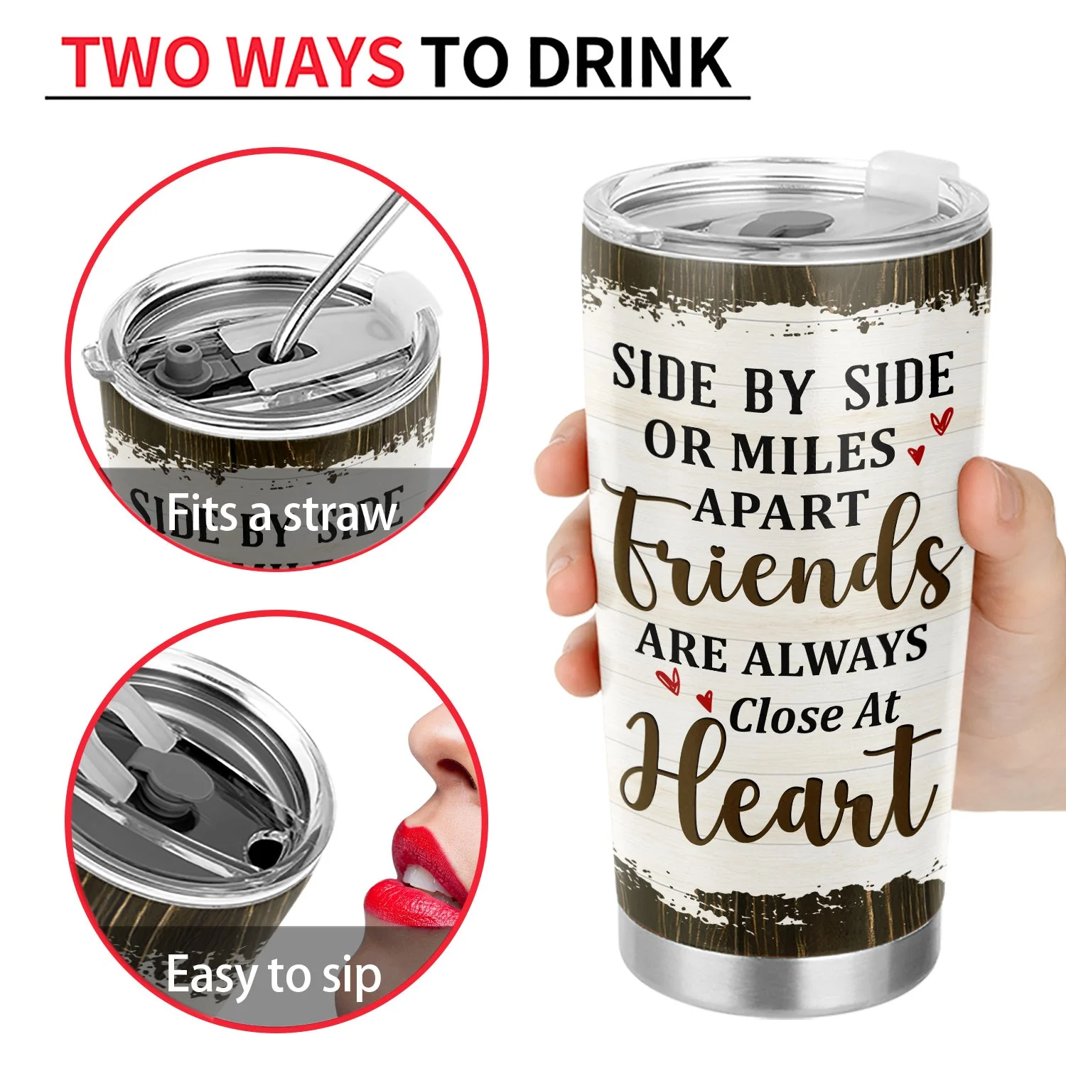 I Wish You Lived Next Door Map - Gift For Besties, Best Friends - Personalized Tumbler - Image 4