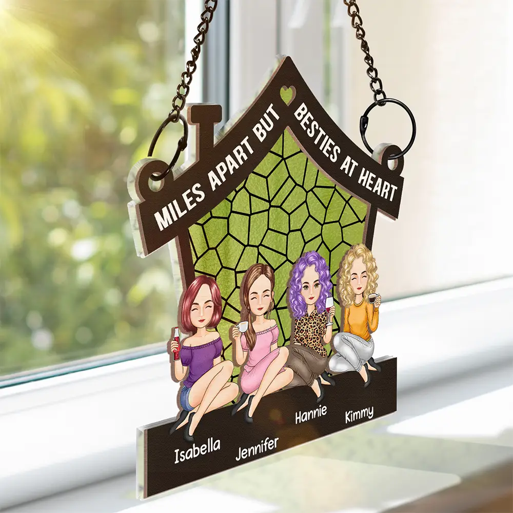 I Wish You Lived Next Door - Personalized Window Hanging Suncatcher Ornament - Image 3