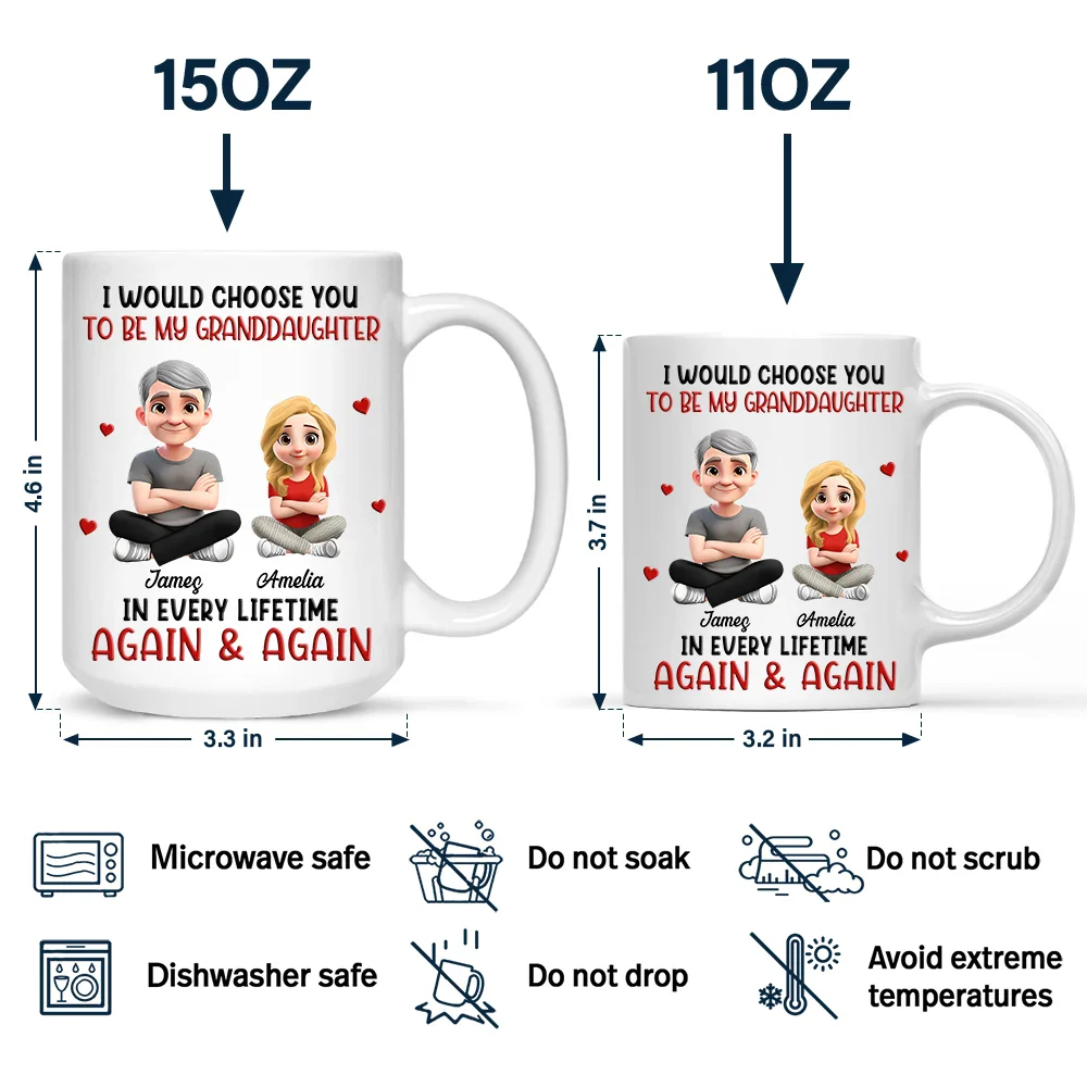 I Would Choose You To Be My Daughter Son In Every Lifetime - Personalized Mug - Image 4