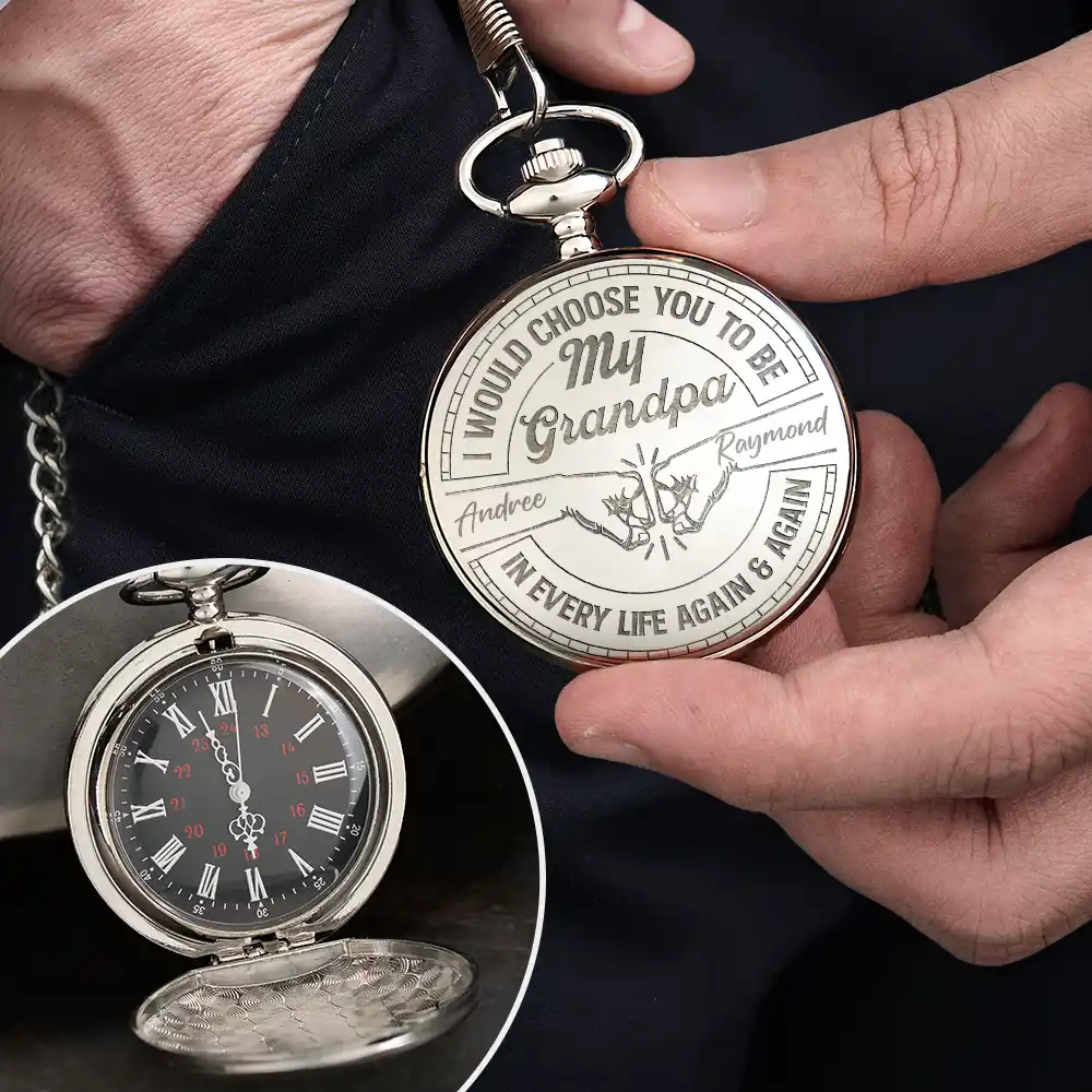 I Would Choose You To Be My Son - Personalized Pocket Watch - Image 3
