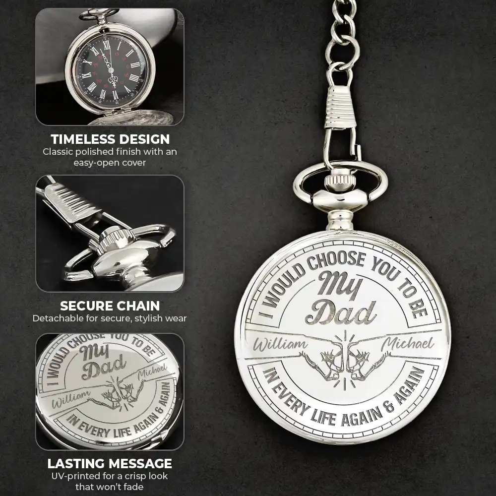 I Would Choose You To Be My Son - Personalized Pocket Watch - Image 5