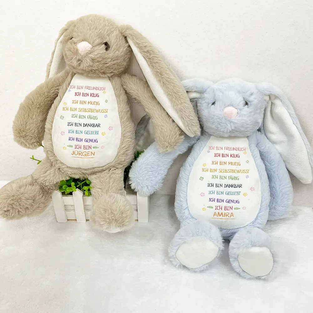 Ich Bin Geliebt - Personalisierter Stoffhase - Image 3