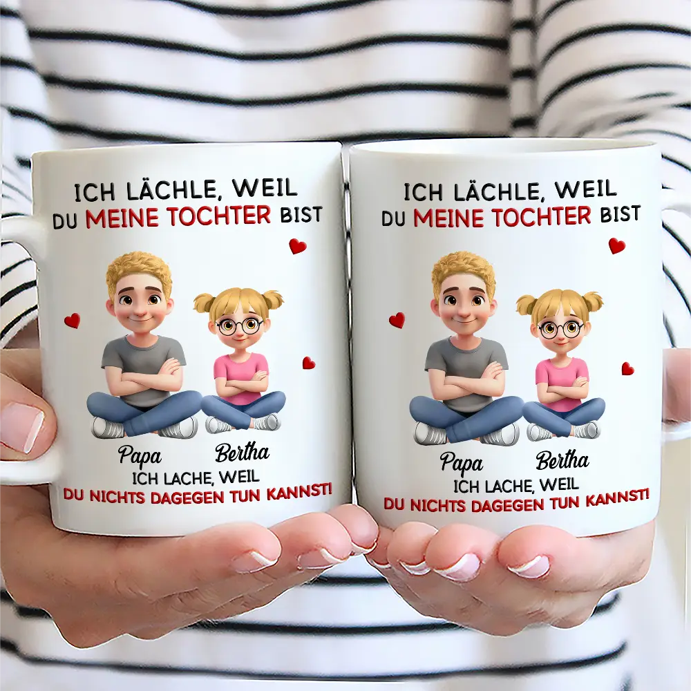 Ich Lächle Weil Du Meine Tochter Bist - Personalisierte Tasse - Image 2