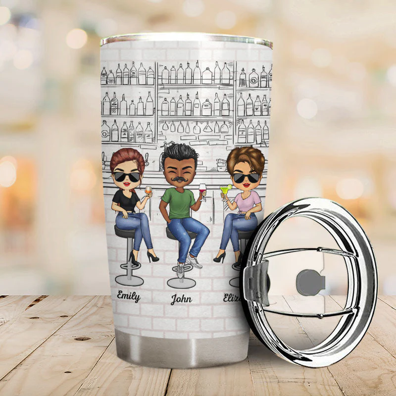 I'd Fight A Bear For You Besties Brothers Sisters - Personalized Custom Tumbler - Image 2