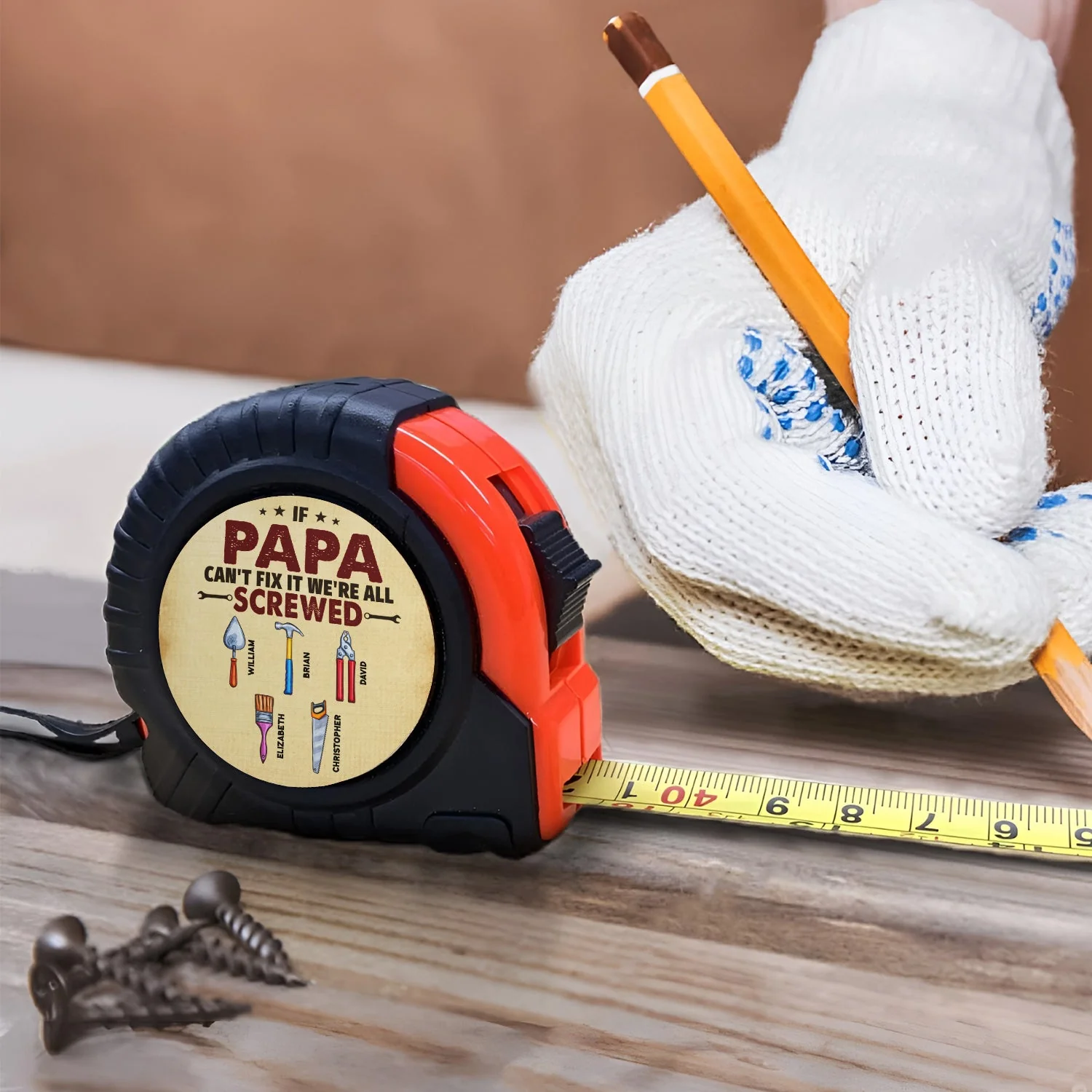 If Dad Can't Fixed It We're All Screwed - Personalized Tape Measure - Image 4