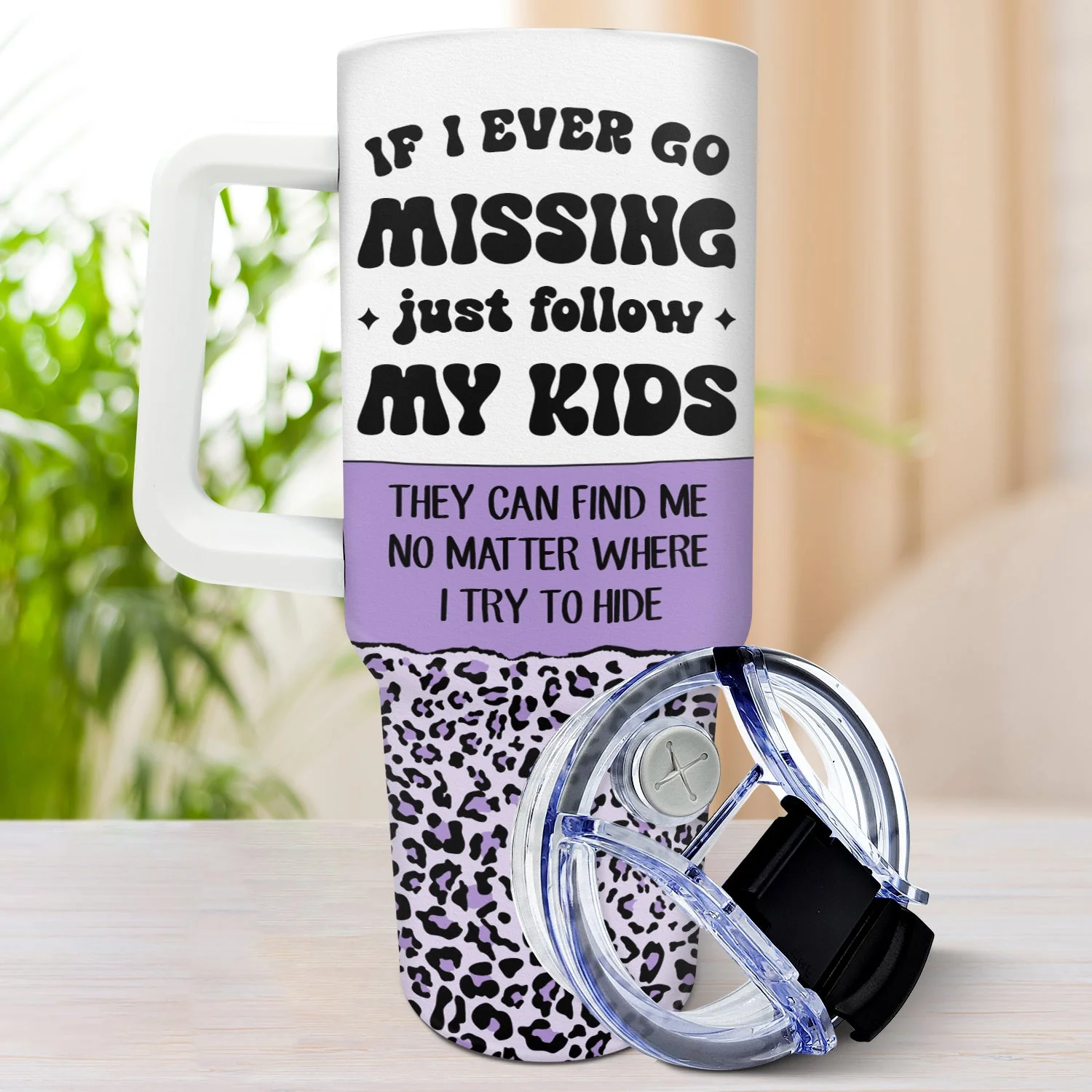 If I Ever Go Missing - Funny Gift For Mom - Personalized 40oz Tumbler With Straw - Image 3