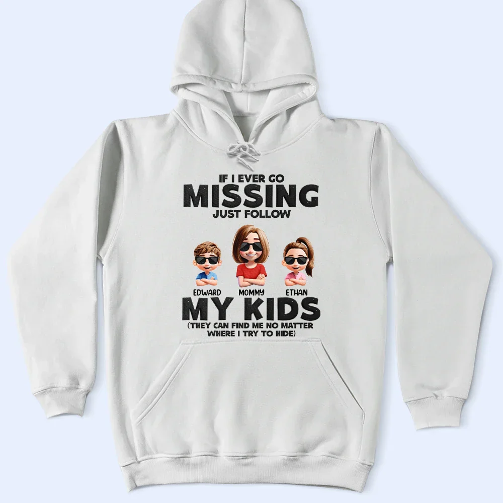 If I Ever Go Missing Just Follow My Kids Cartoon - Personalized T Shirt - Image 4