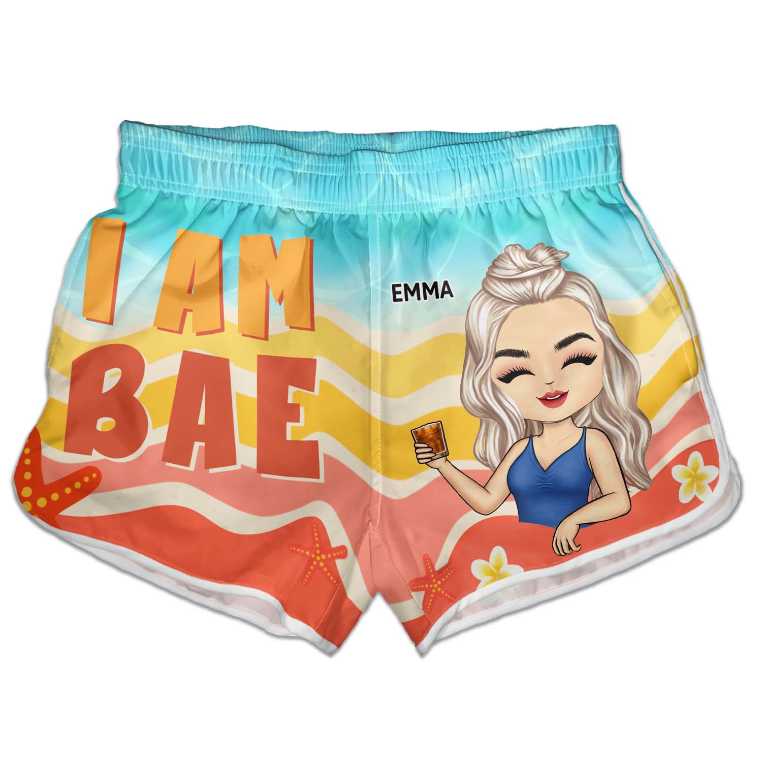 If Lost Return To Bae Couple - Anniversary, Birthday Gift For Spouse, Husband, Wife, Boyfriend, Girlfriend - Personalized Custom Couple Beach Shorts - Image 4