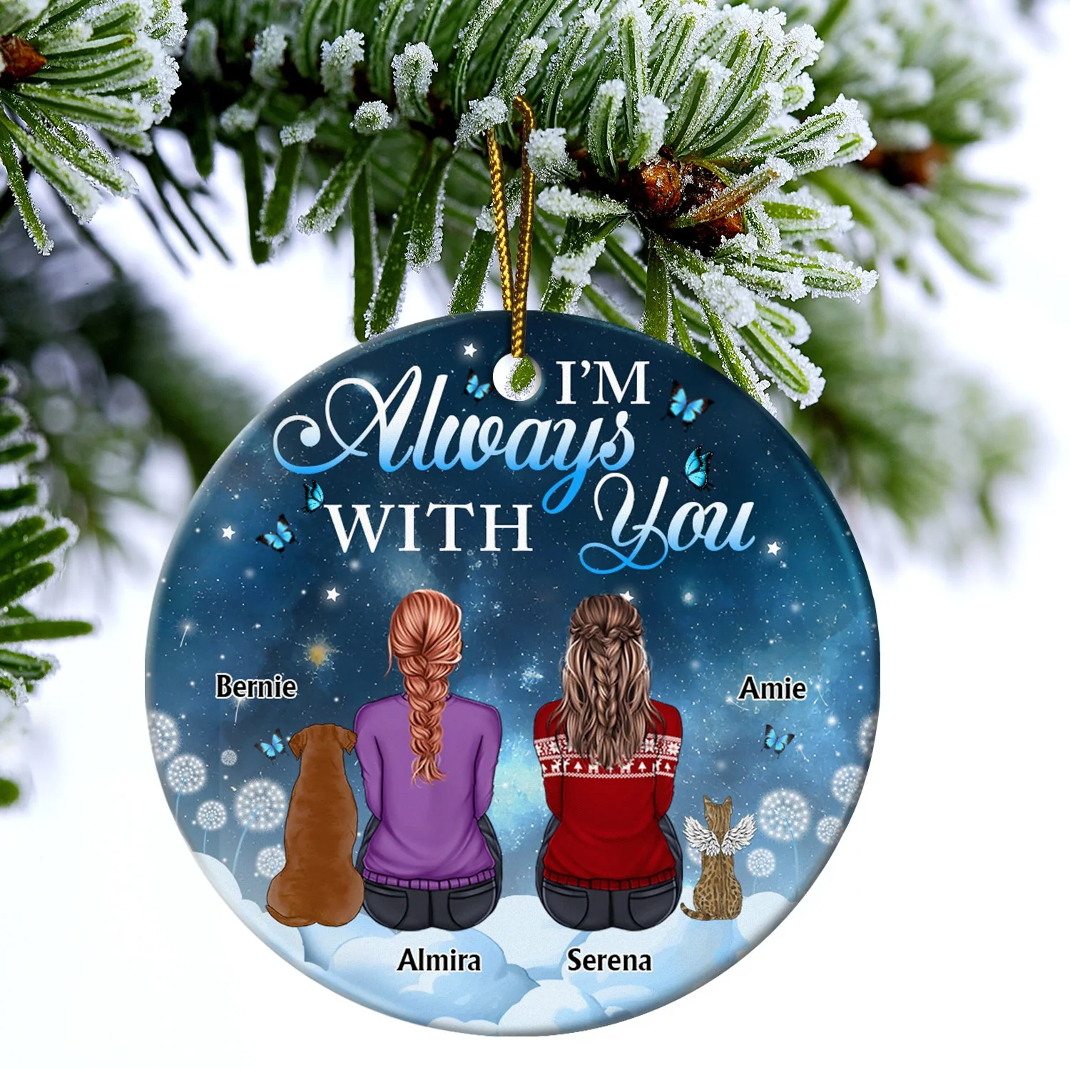 If Love Could Have Saved You - Christmas, Memorial Gift For Dog Lovers, Cat Lovers - Personalized Circle Ceramic Ornament - Image 4