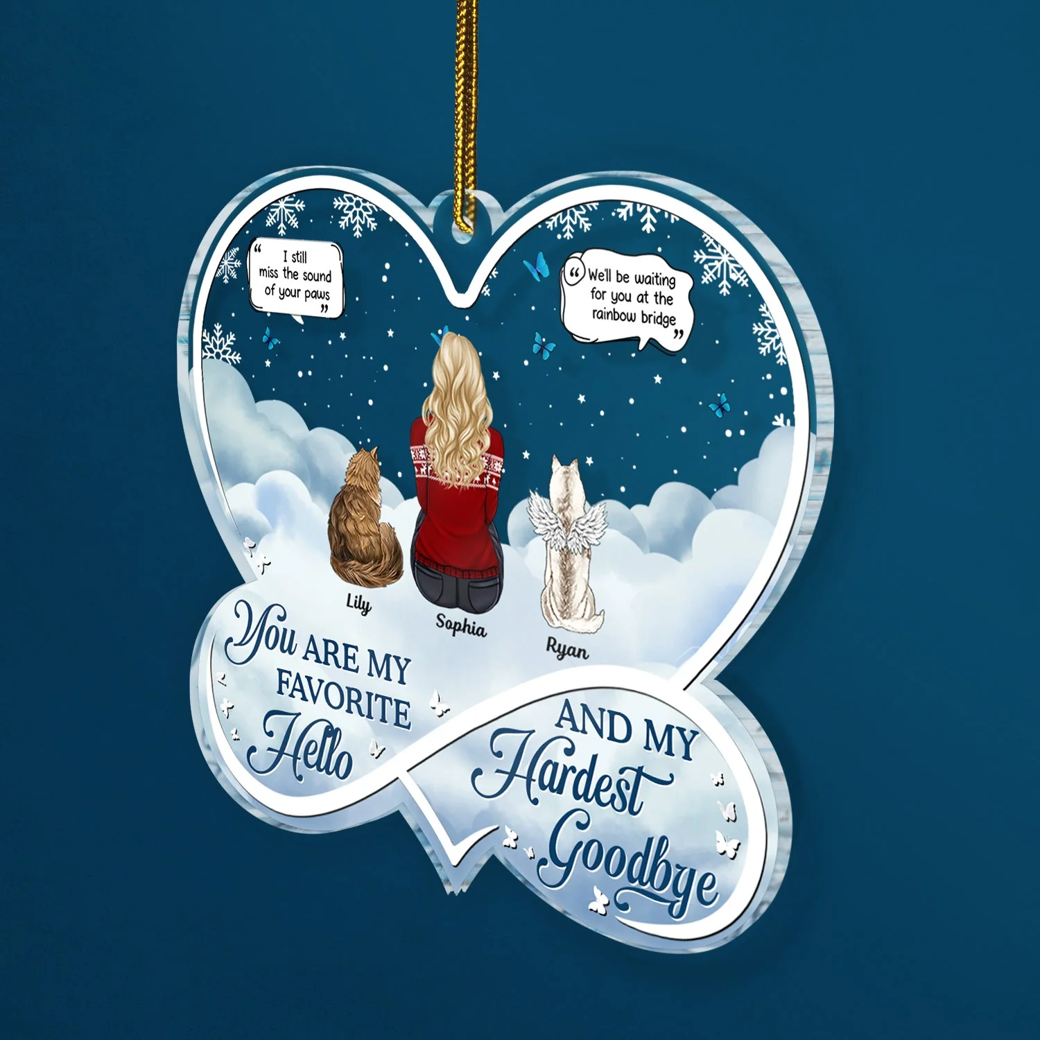 If Love Could Have Saved You - Christmas Memorial Gift For Pet Lovers, Dog Mom, Dog Dad, Cat Mom, Cat Dad - Personalized Custom Shaped Acrylic Ornament - Image 2