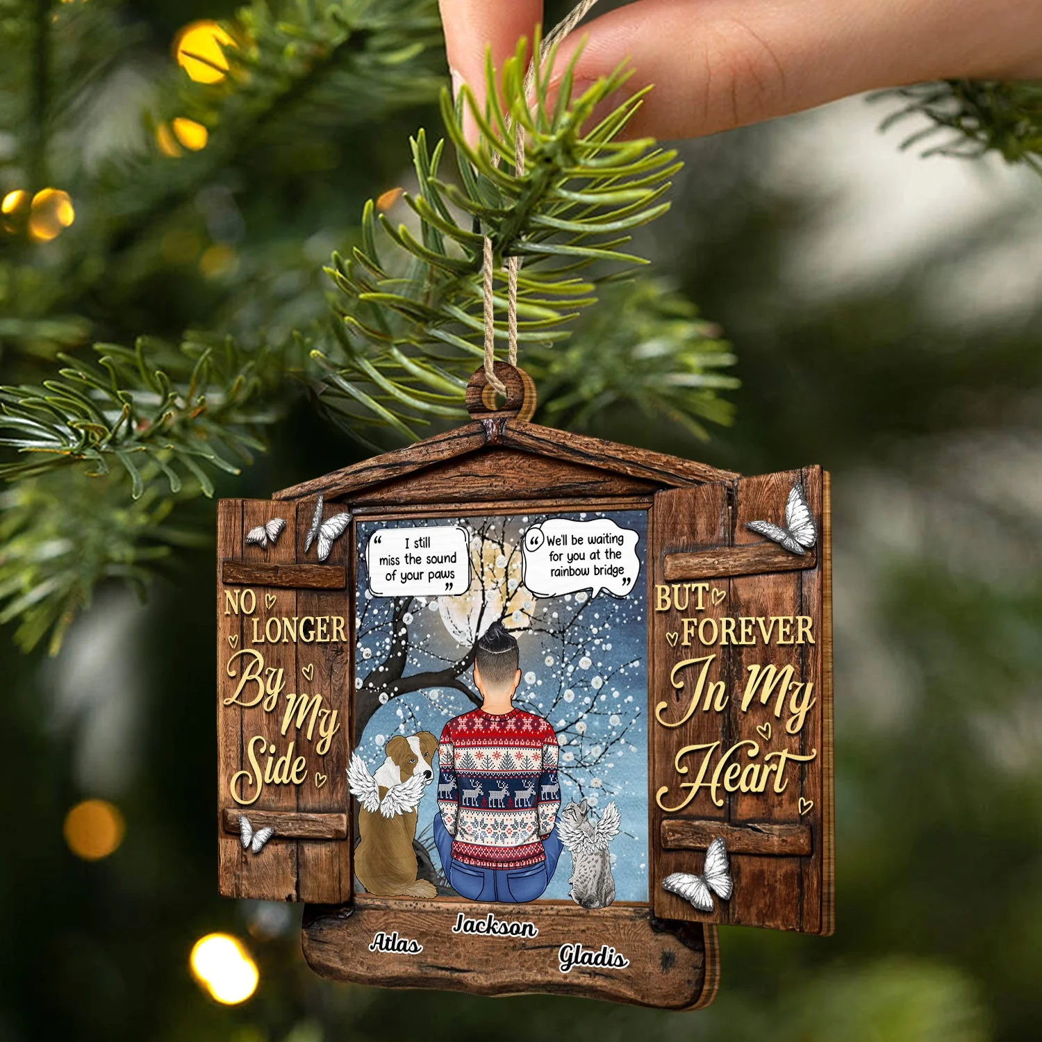 If Love Could Have Saved You - Christmas Memorial Gift For Pet Lovers, Dog Mom, Dog Dad, Cat Mom, Cat Dad - Personalized Custom Shaped Wooden Ornament - Image 2