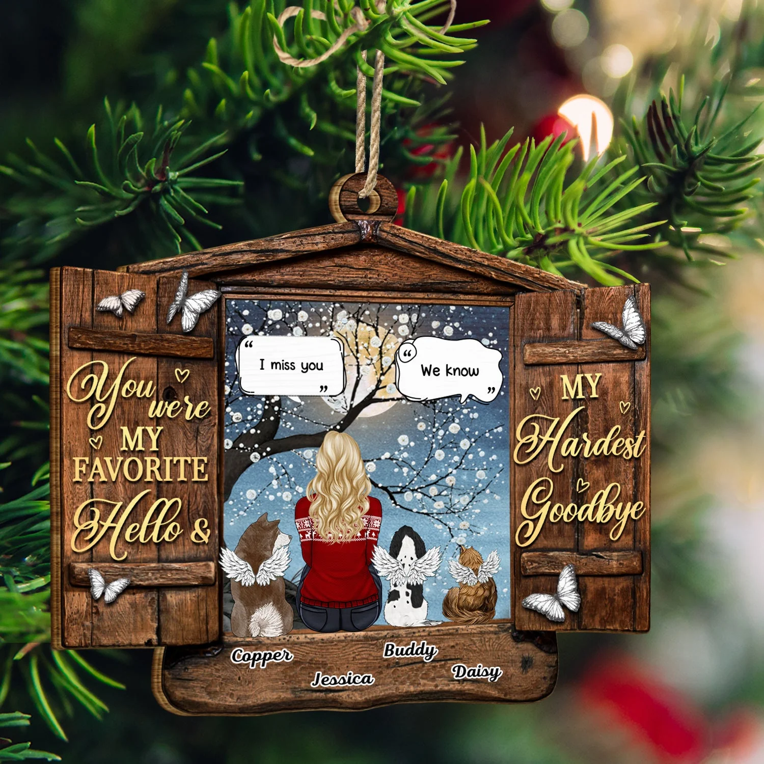 If Love Could Have Saved You - Christmas Memorial Gift For Pet Lovers, Dog Mom, Dog Dad, Cat Mom, Cat Dad - Personalized Custom Shaped Wooden Ornament - Image 3