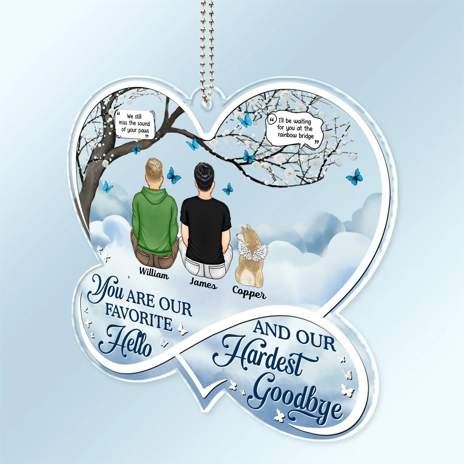 If Love Could Have Saved You - Memorial Gift For Pet Lovers, Dog Mom, Dog Dad, Cat Mom, Cat Dad - Personalized Acrylic Car Hanger - Image 2